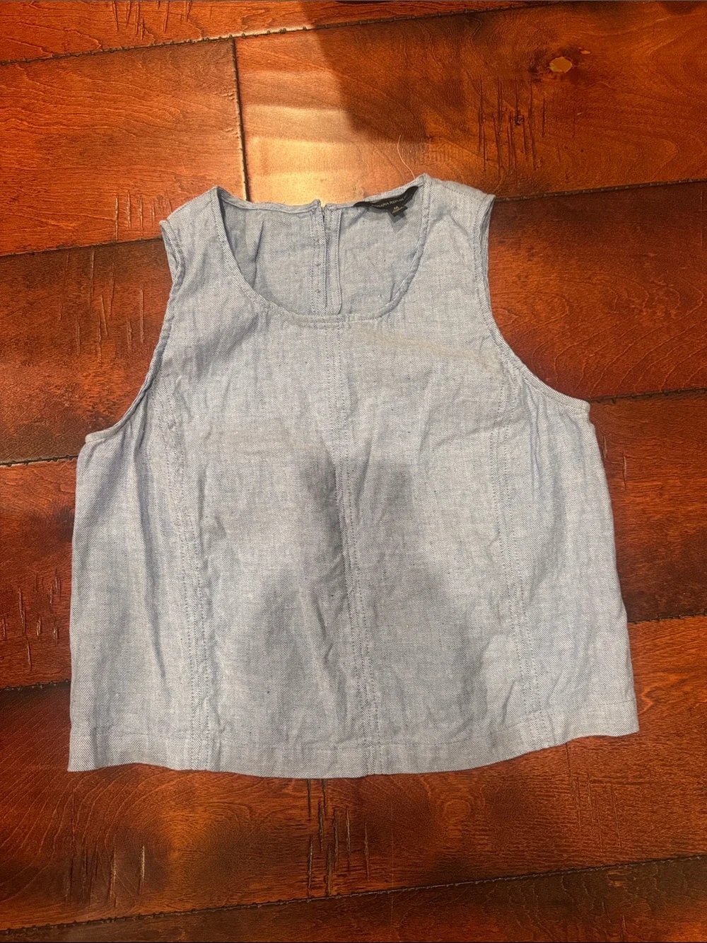 Banana Republic Light Blue Linen-Blend Skirt and Sleeveless Top Set